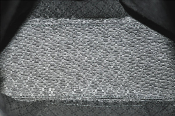 Authentic GUCCI Vintage Shoulder Hand Bag Purse Nylon Leather Black 7609J