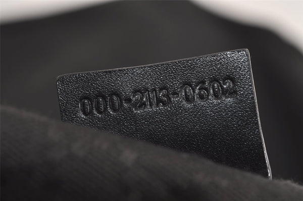 Authentic GUCCI Vintage Shoulder Hand Bag Purse Nylon Leather Black 7609J