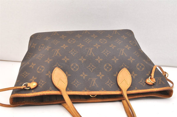 Authentic Louis Vuitton Monogram Neverfull PM Shoulder Tote Bag M40155 LV 7609K