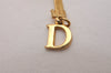 Authentic Christian Dior Vintage Ribbon Motif Brooch Gold Tone CD 7610I