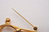 Authentic Christian Dior Vintage Ribbon Motif Brooch Gold Tone CD 7610I