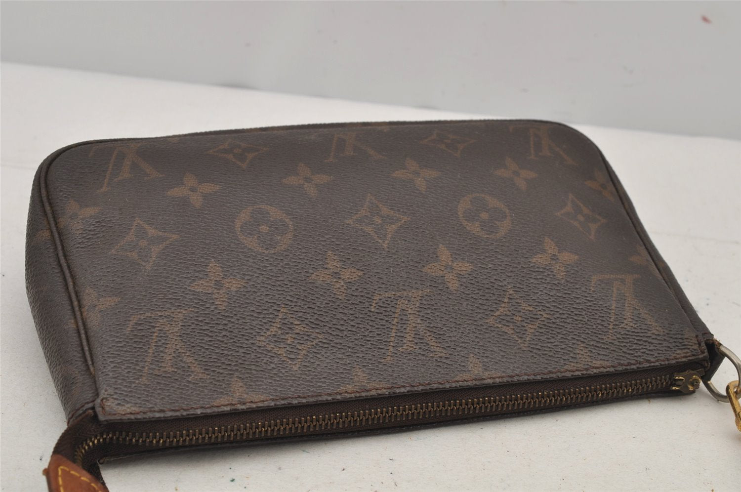 Authentic Louis Vuitton Monogram Pochette Accessoires Pouch M51980 Junk 7610J
