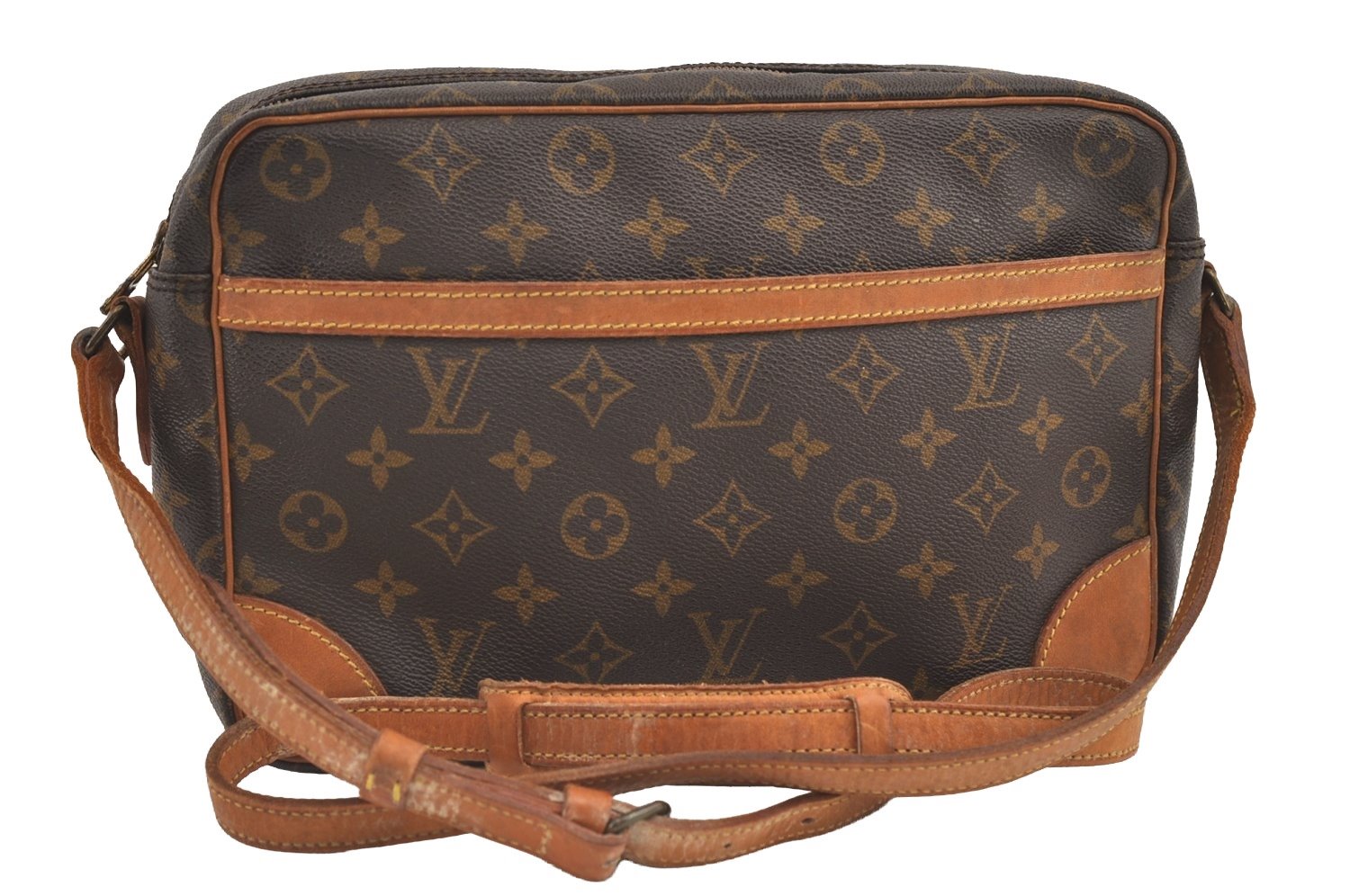Authentic Louis Vuitton Monogram Trocadero 30 Shoulder Cross Bag M51272 LV 7611J