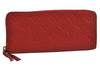 Authentic Louis Vuitton Empreinte Portefeuille Clemence Wallet M60169 Red 7613J