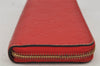 Authentic Louis Vuitton Empreinte Portefeuille Clemence Wallet M60169 Red 7613J