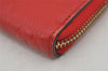 Authentic Louis Vuitton Empreinte Portefeuille Clemence Wallet M60169 Red 7613J