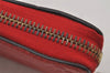 Authentic Louis Vuitton Empreinte Portefeuille Clemence Wallet M60169 Red 7613J