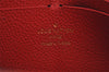 Authentic Louis Vuitton Empreinte Portefeuille Clemence Wallet M60169 Red 7613J