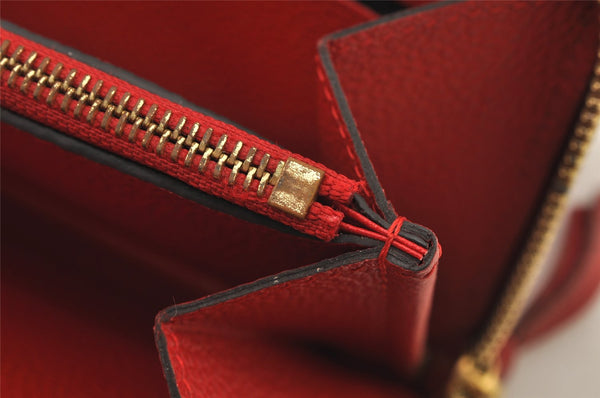 Authentic Louis Vuitton Empreinte Portefeuille Clemence Wallet M60169 Red 7613J