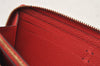 Authentic Louis Vuitton Empreinte Portefeuille Clemence Wallet M60169 Red 7613J