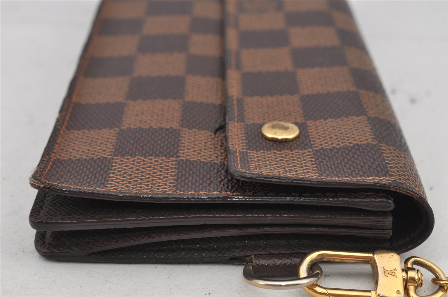 Authentic Louis Vuitton Damier Portefeuille Accordeon Wallet N60002 LV 7614J