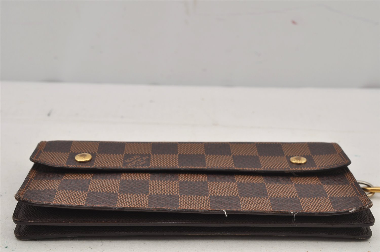 Authentic Louis Vuitton Damier Portefeuille Accordeon Wallet N60002 LV 7614J