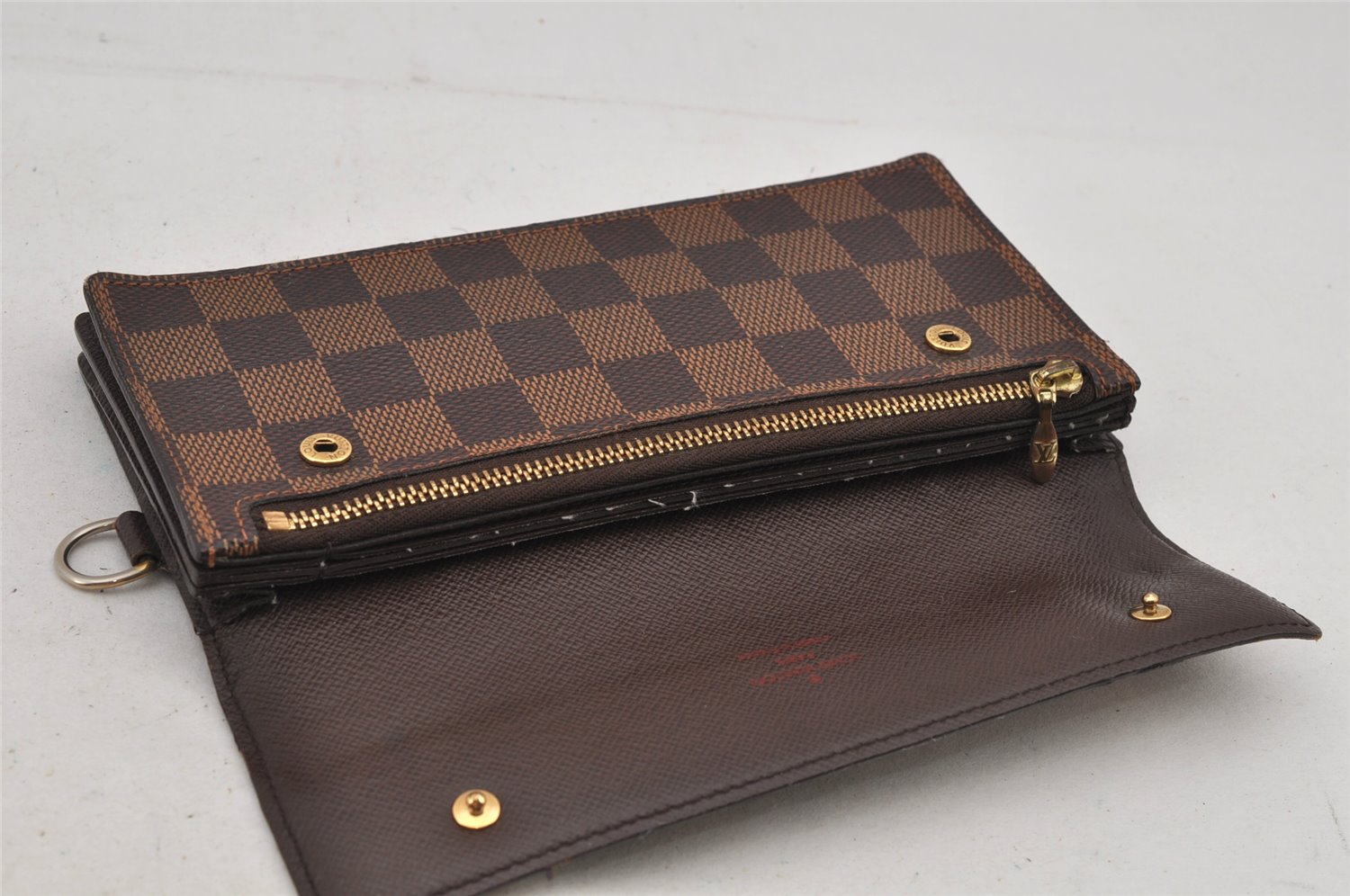 Authentic Louis Vuitton Damier Portefeuille Accordeon Wallet N60002 LV 7614J