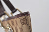 Authentic GUCCI Eclipse Shoulder Tote Bag GG Canvas Leather 120836 Brown 7615I