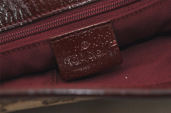 Authentic GUCCI Eclipse Shoulder Tote Bag GG Canvas Leather 120836 Brown 7615I