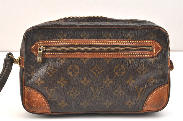 Authentic Louis Vuitton Monogram Marly Dragonne GM M51825 Clutch Bag Junk 7615K