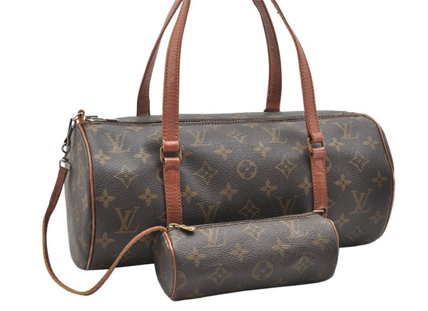 Authentic Louis Vuitton Monogram Papillon 30 Hand Bag Old Model LV Junk 7616K