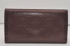 Auth Louis Vuitton Monogram Mat Porte Tresor International Wallet Wine Red 7617I