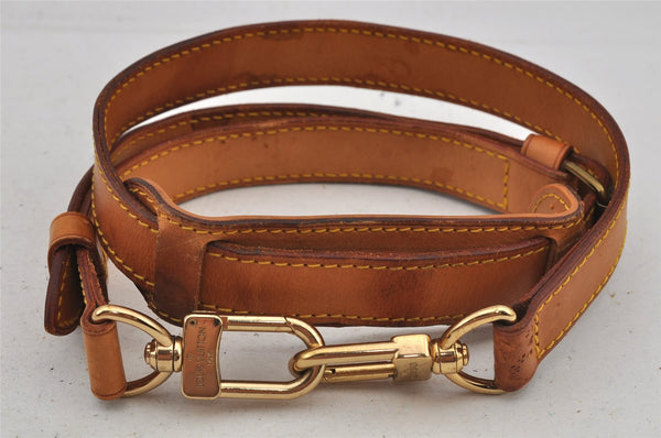 Authentic Louis Vuitton Leather Shoulder Strap Beige 35.6-42.7" LV 7618J