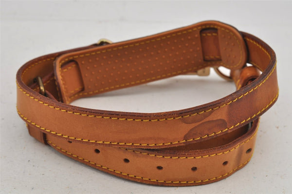 Authentic Louis Vuitton Leather Shoulder Strap Beige 35.6-42.7" LV 7618J