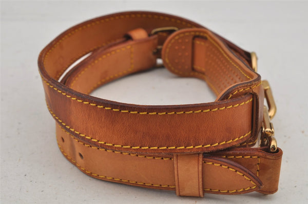 Authentic Louis Vuitton Leather Shoulder Strap Beige 35.6-42.7" LV 7618J