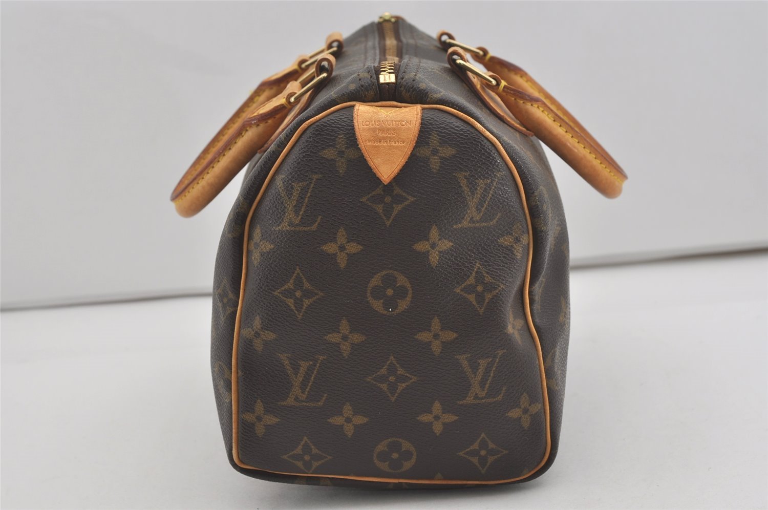 Authentic Louis Vuitton Monogram Speedy 25 Boston Hand Bag M41528 LV 7619I