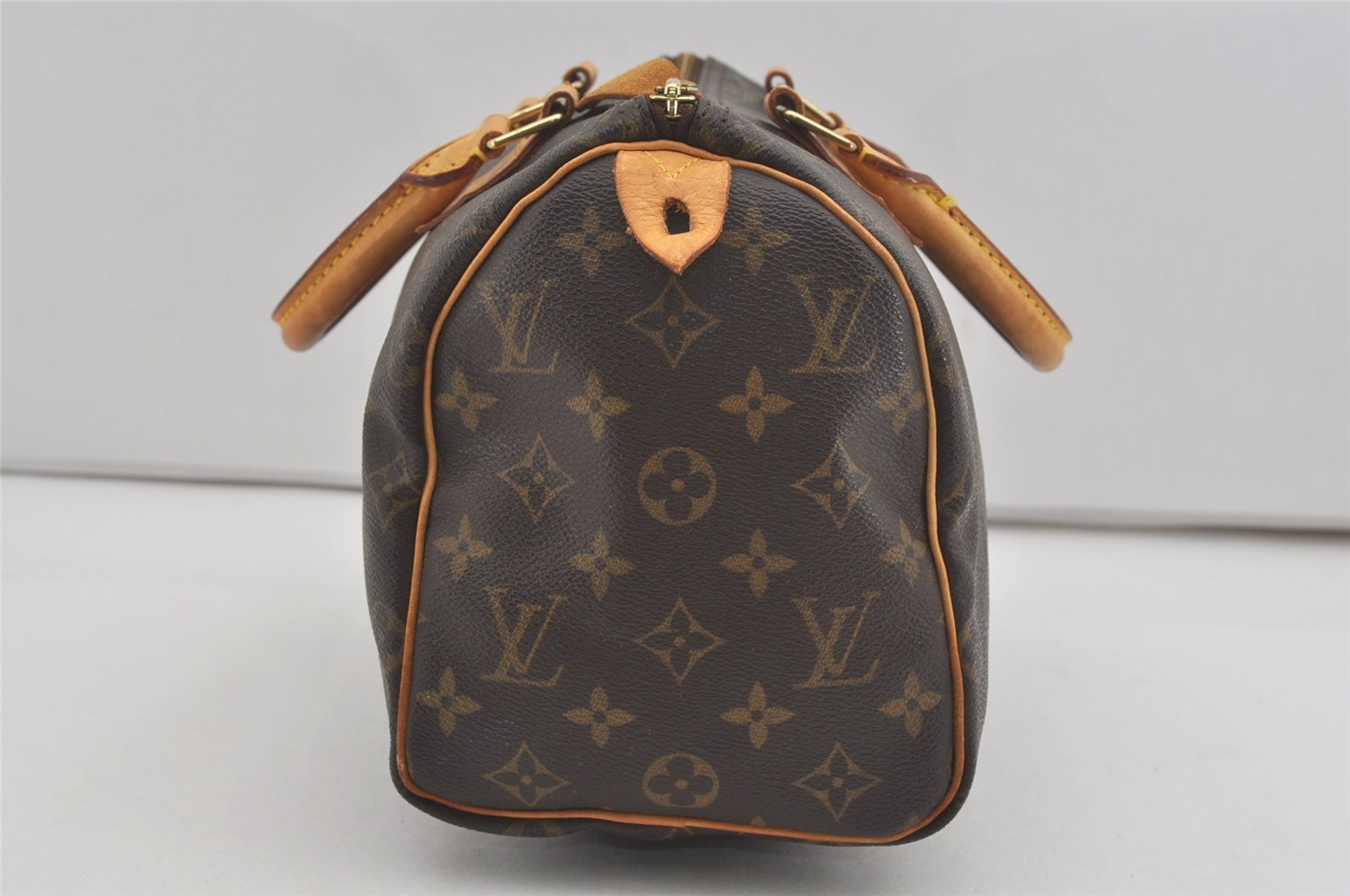 Authentic Louis Vuitton Monogram Speedy 25 Boston Hand Bag M41528 LV 7619I