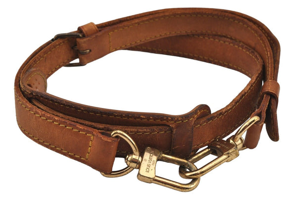Authentic Louis Vuitton Leather Shoulder Strap Beige 41.3-48.2" LV 7619J