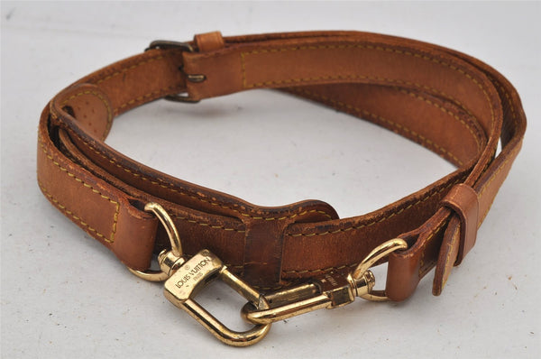 Authentic Louis Vuitton Leather Shoulder Strap Beige 41.3-48.2" LV 7619J