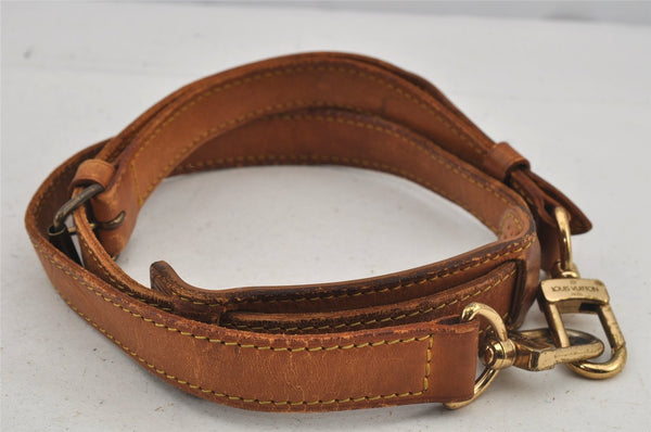 Authentic Louis Vuitton Leather Shoulder Strap Beige 41.3-48.2" LV 7619J
