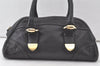 Authentic GUCCI Vintage Guccissima GG Leather Hand Boston Bag 181508 Black 7619K