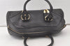 Authentic GUCCI Vintage Guccissima GG Leather Hand Boston Bag 181508 Black 7619K