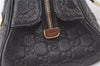 Authentic GUCCI Vintage Guccissima GG Leather Hand Boston Bag 181508 Black 7619K