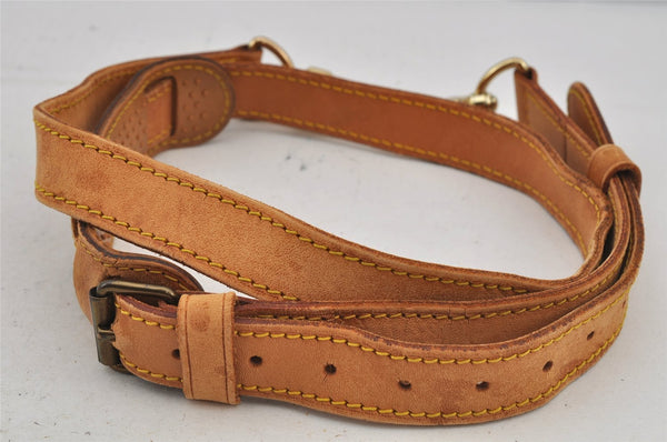 Authentic Louis Vuitton Leather Shoulder Strap Beige 42.3-49" LV 7620J