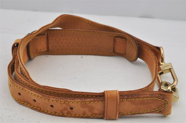 Authentic Louis Vuitton Leather Shoulder Strap Beige 42.3-49" LV 7620J