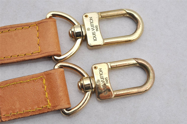 Authentic Louis Vuitton Leather Shoulder Strap Beige 42.3-49" LV 7620J