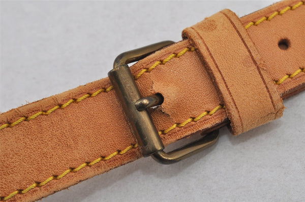 Authentic Louis Vuitton Leather Shoulder Strap Beige 42.3-49" LV 7620J