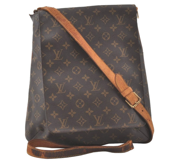 Authentic Louis Vuitton Monogram Musette Shoulder Cross Bag M51256 LV Junk 7621K