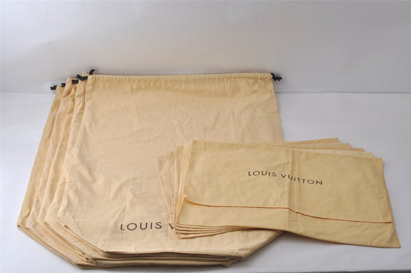 Authentic Louis Vuitton Dust Bag 10 Set Cotton Beige 13x32.7x13 LV 7624J