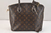 Authentic Louis Vuitton Shiny Monogram Lockit Hand Tote Bag M40597 LV Junk 7624K