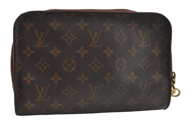 Authentic Louis Vuitton Monogram Orsay Clutch Hand Bag Purse M51790 LV 7625I