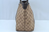 Authentic GUCCI GG Crystal Shoulder Tote Bag PVC Leather 265695 Brown 7626G