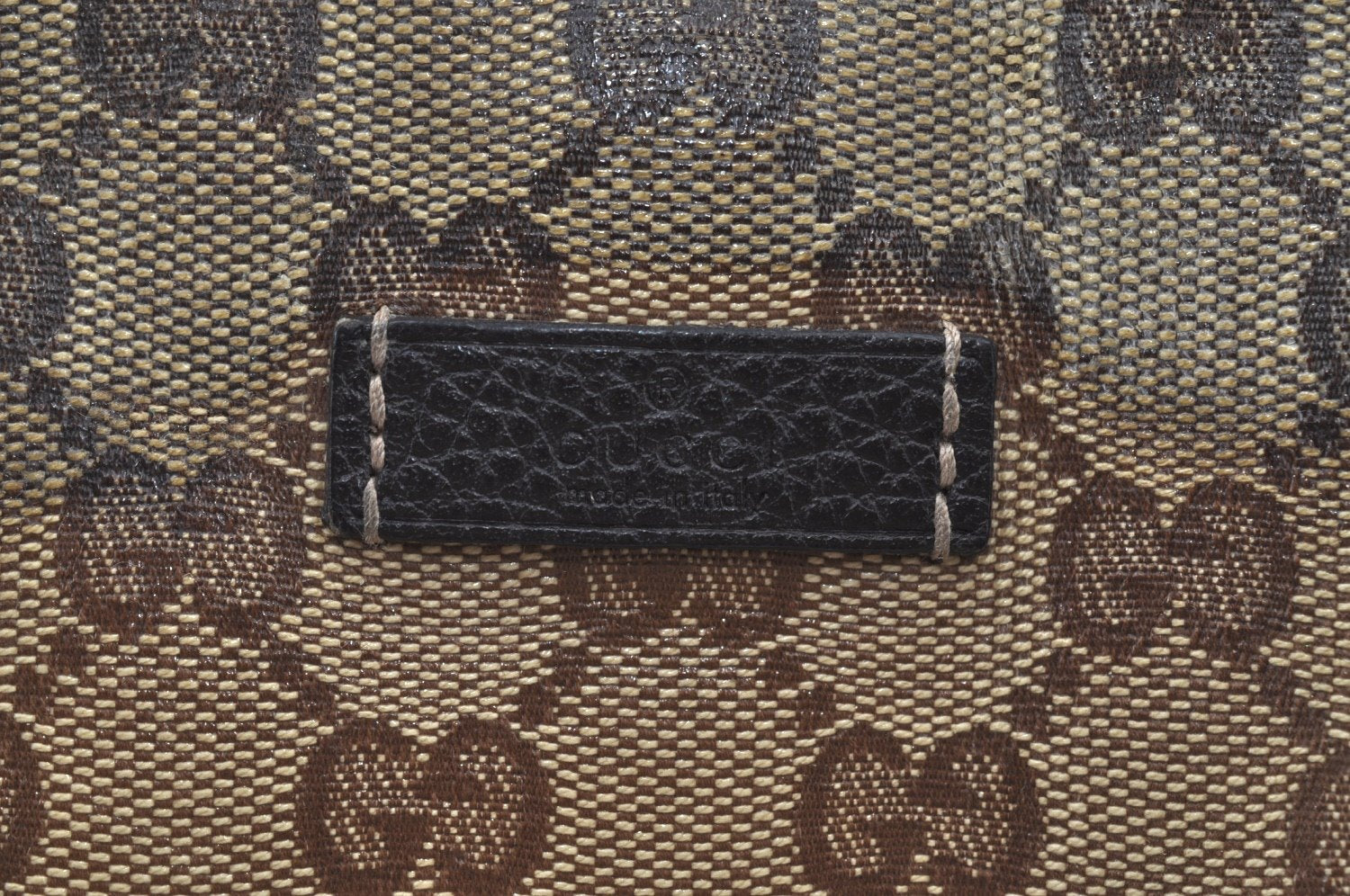 Authentic GUCCI GG Crystal Shoulder Tote Bag PVC Leather 265695 Brown 7626G