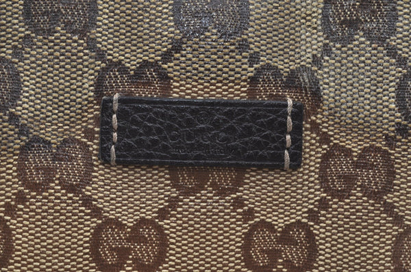 Authentic GUCCI GG Crystal Shoulder Tote Bag PVC Leather 265695 Brown 7626G