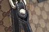 Authentic GUCCI GG Crystal Shoulder Tote Bag PVC Leather 265695 Brown 7626G