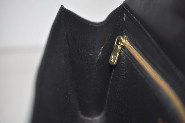 Authentic Louis Vuitton Epi Arts Deco Clutch Hand Bag Black M52632 LV 7626I