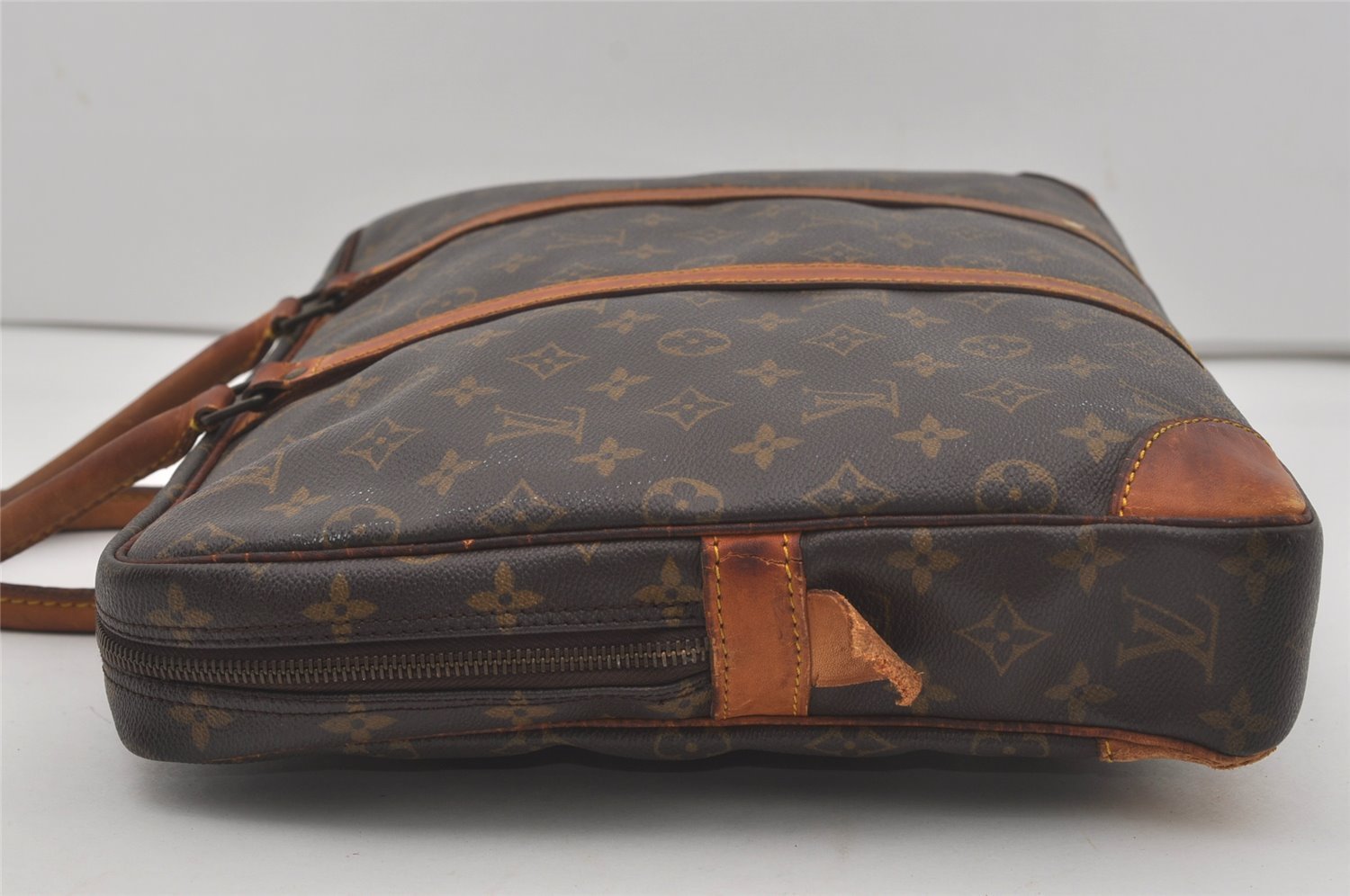 Authentic Louis Vuitton Monogram Porte Documents Voyage M53361 Briefcase 7628I