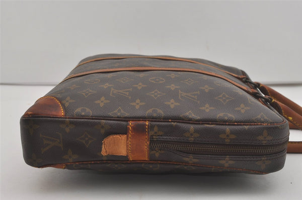 Authentic Louis Vuitton Monogram Porte Documents Voyage M53361 Briefcase 7628I
