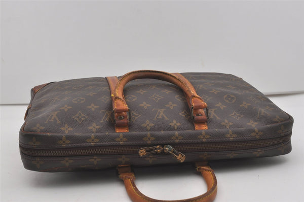 Authentic Louis Vuitton Monogram Porte Documents Voyage M53361 Briefcase 7628I