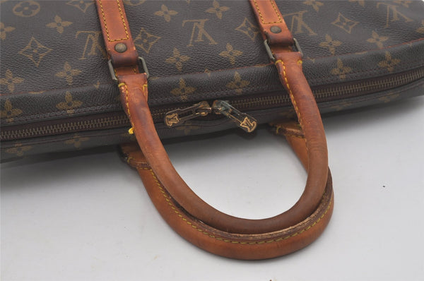 Authentic Louis Vuitton Monogram Porte Documents Voyage M53361 Briefcase 7628I